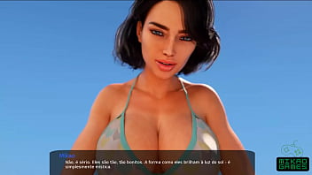 Hari Panas Di Pantai Dengan Ibu Tiri Seksi Yang Menggoda