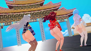 Gadis Virtual Mmd Rayakan Imlek Dengan Goyangan Menggoda 【kkvmd】 (karya 熊野ひろ)
