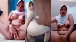Gadis Berjilbab Tiktokers Digoyang Hingga Meleleh