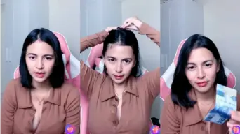Tayangan Langsung Miss Almira Memamerkan Belahan Payudara Yang Menggoda