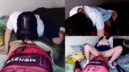 Adik Smp Pulang Sekolah Langsung Minta Digenjot.